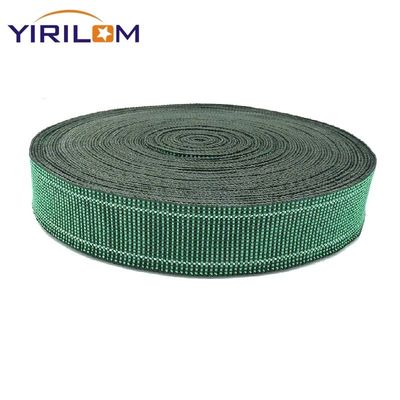 1.4mm-1.5mm espessura Sofa Webbing Material de borracha de polipropileno em cor verde para suas necessidades