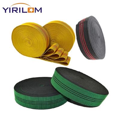 1.4mm-1.5mm espessura Sofa Webbing Material de borracha de polipropileno em cor verde para suas necessidades
