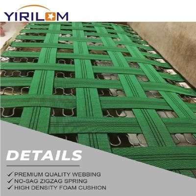 Grátis Sofá Tecido elástico com alongamento de 50% Feito de polipropileno + material de borracha e largura personalizável 4,7cm/5,0cm para estofamento de móveis