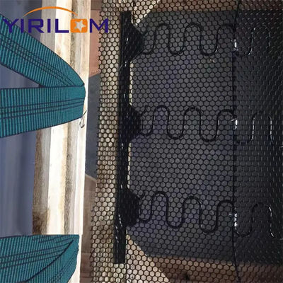 200m por rolo Nylon PP Faixa de clip plástico para sofá Zigzag Primavera com 10cm 12cm 15cm Distância de nó