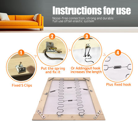 Acessórios de sofá duráveis Grampos de mola de 4 buracos com espessura de 0,8 mm/1,0 mm