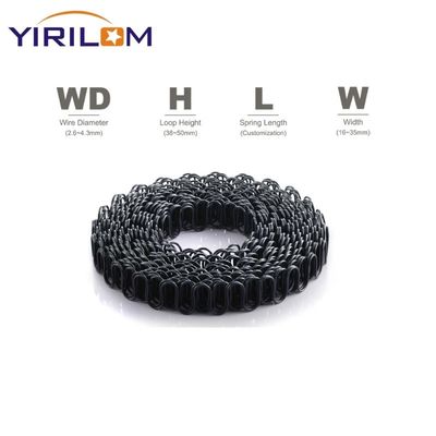 Acessórios de acessórios de sofá de aço Wire Roll bobina Zigzag Springs preto Zigzag Springs