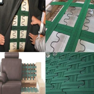 Tapete verde banda elástica para sofá e sofá