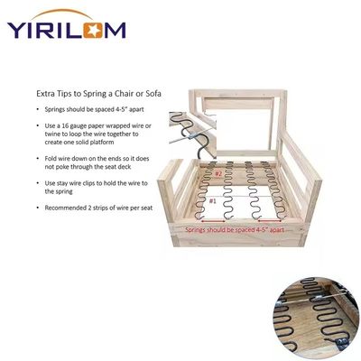 Mola Zigzag de Alta Durabilidade com Comprimento Personalizado para Almofada de Sofá com Galvanização ou Revestimento a Pó