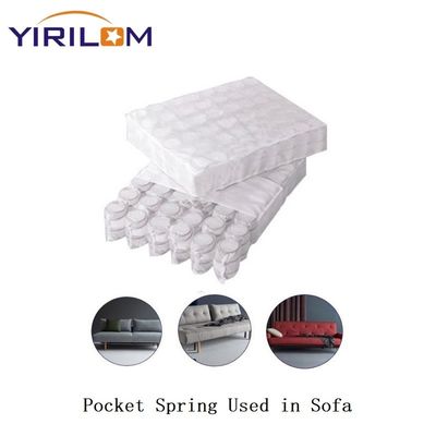 Sofá de aço de 1,8 mm e 2,0 mm com unidade de mola de bolso para sofá com tecido tecido e design de bolso individual