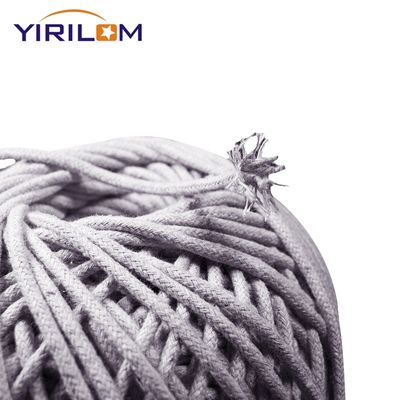 China Fabricante de material de linha Cordas de algodão personalizadas 3mm espessura cinza natural de algodão artesanal