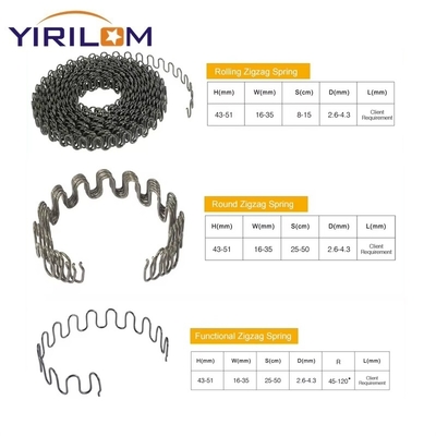 Sofá personalizado de 4,8 mm Zigzag Spring Com fio de aço de alto carbono