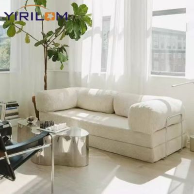 Sofá Seccional Modular Branco de Luxo Sala de Estar Moderna Sofá Compacto a Vácuo Conjunto de Cama Material de Tecido para Hotéis