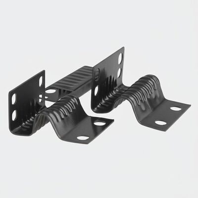 Clipe de mola zincado de 4 furos para ferragens de sofá com design parcialmente revestido de plástico