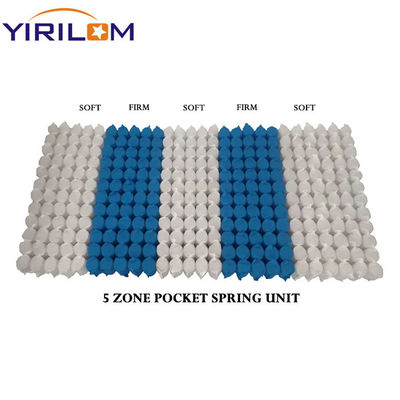 Personalizado 3/5/7/9 Zona de unidade de moagem de bolso com 1,0 mm-2,3 mm de diâmetro de fio para colchão