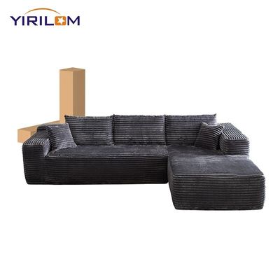 Bom preço Sofá de compressão moderno com tapete de corduroy com rolos comprimidos a vácuo e tamanho personalizável para sala de estar on-line