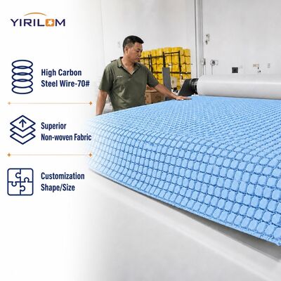 Camada de Molas Mini Ensacadas com Borda Reforçada em Tecido Não Tecido para Conforto e Suporte de Colchão, Tamanho Personalizado
