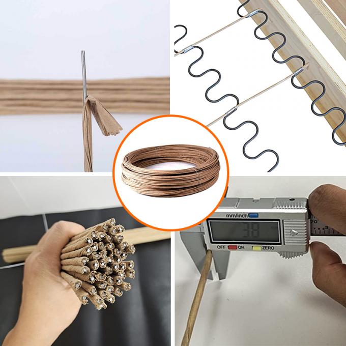 Acessório de móveis OEM 2.0mm fio de moagem de papel fio de fixação para sofá Zig Zag Spring 6