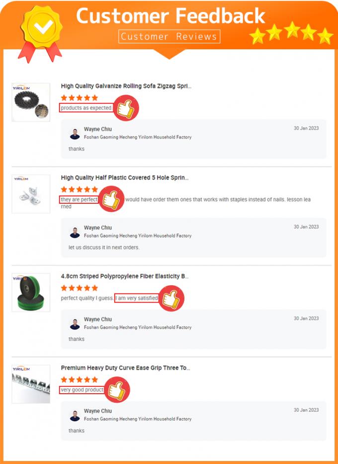 Acessório de móveis OEM 2.0mm fio de moagem de papel fio de fixação para sofá Zig Zag Spring 11