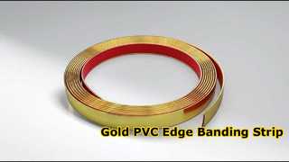 Atacado Chrome Golden PVC Edge Trim Strip Sofá Guarnição Móveis Decorativos Orladora para Armário